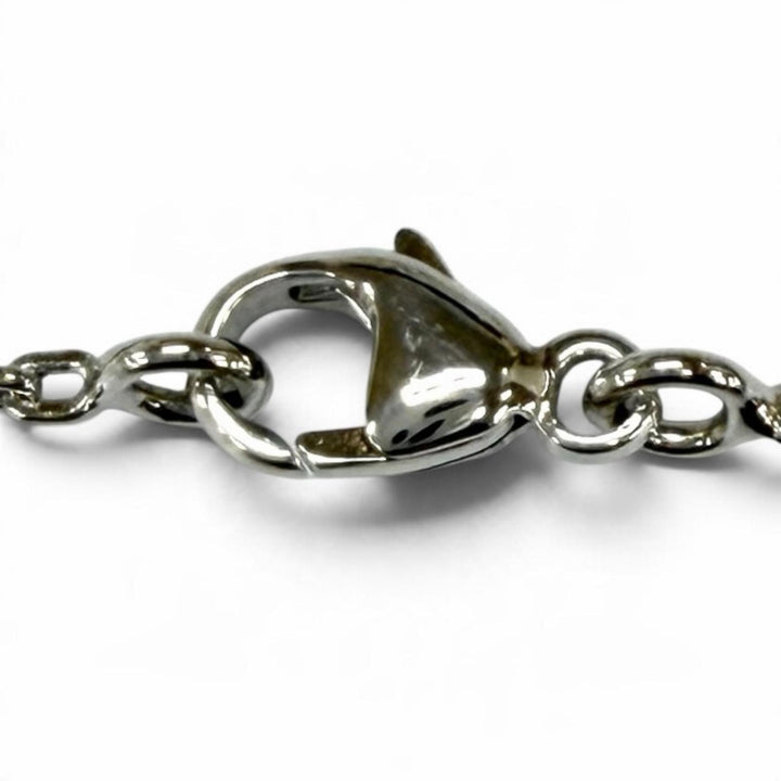 Great LOUIS VUITTON Necklace Silver Pendant Lockit LV logo Silver 925 Q93559