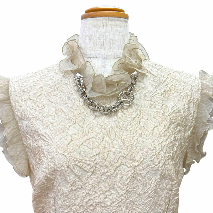 Discounted Excellent LOUIS VUITTON one piece LV Circle Chain Frill Design Jacquard 34