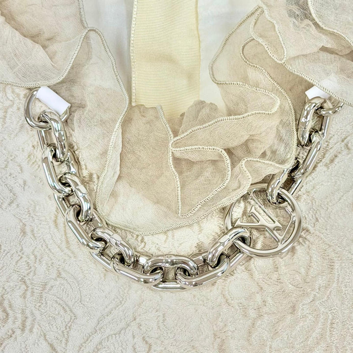Discounted Excellent LOUIS VUITTON one piece LV Circle Chain Frill Design Jacquard 34