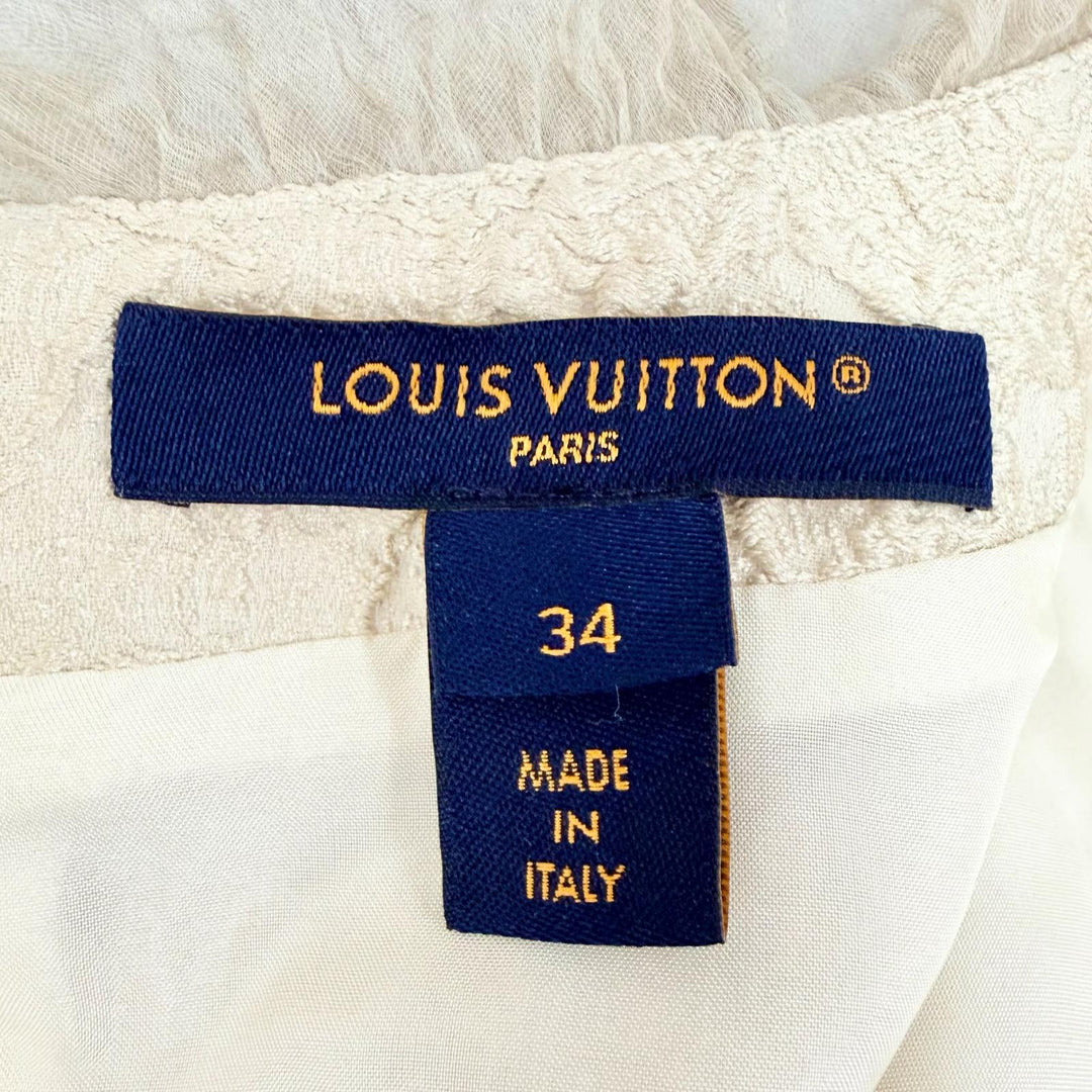 Discounted Excellent LOUIS VUITTON one piece LV Circle Chain Frill Design Jacquard 34