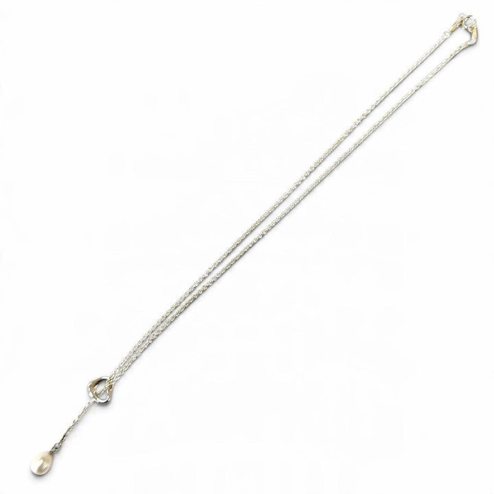 Great TIFFANY&Co. Necklace Open Heart Lariat Necklace Silver 925 Women