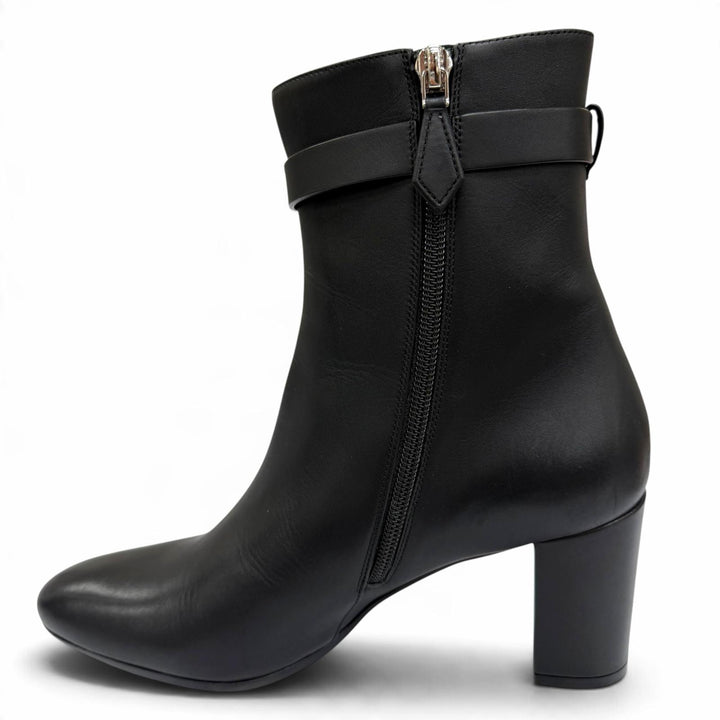 Great HERMES short boots Saint Germain Kelly Buckle Leather black Women IT 38