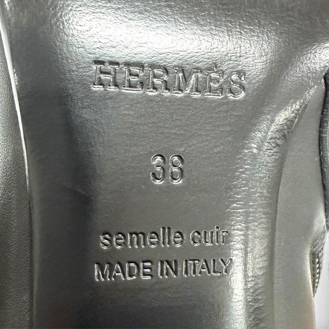 Great HERMES short boots Saint Germain Kelly Buckle Leather black Women IT 38