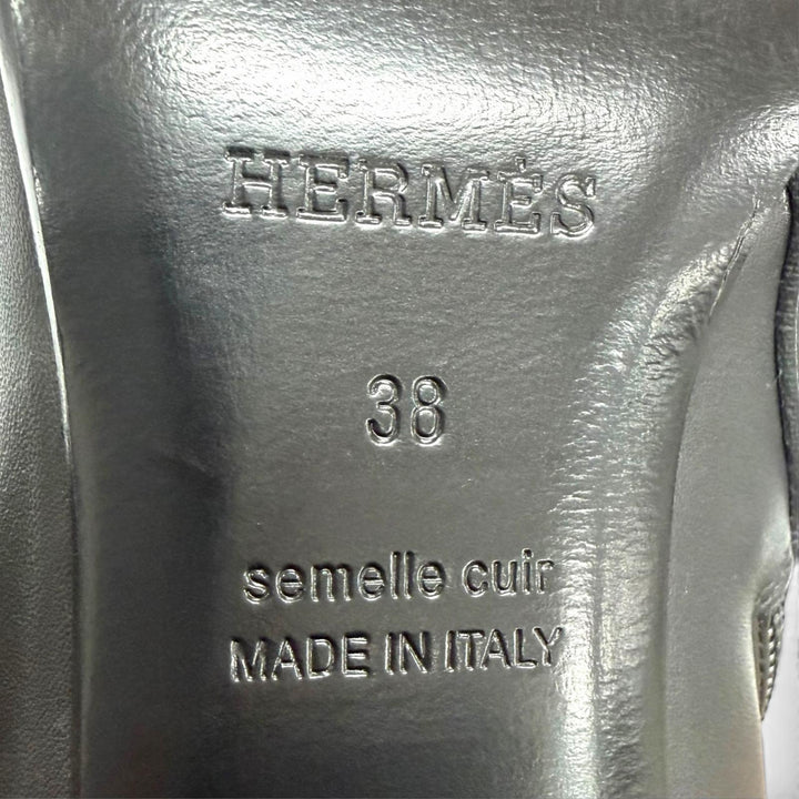 Great HERMES short boots Saint Germain Kelly Buckle Leather black Women IT 38