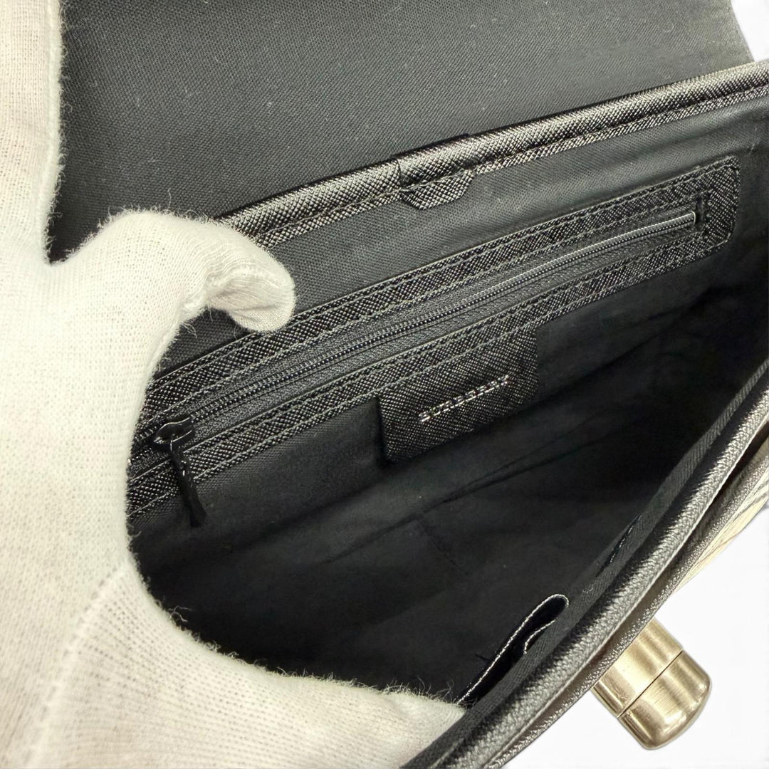 Excellent BURBERRY Shoulder Bag Nova Check Canvas Leather beige canvas Women