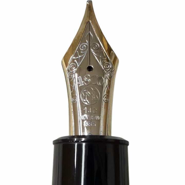 Very Good MONTBLANC fountain pen Meisterstück 149 Cap type black 14C mens