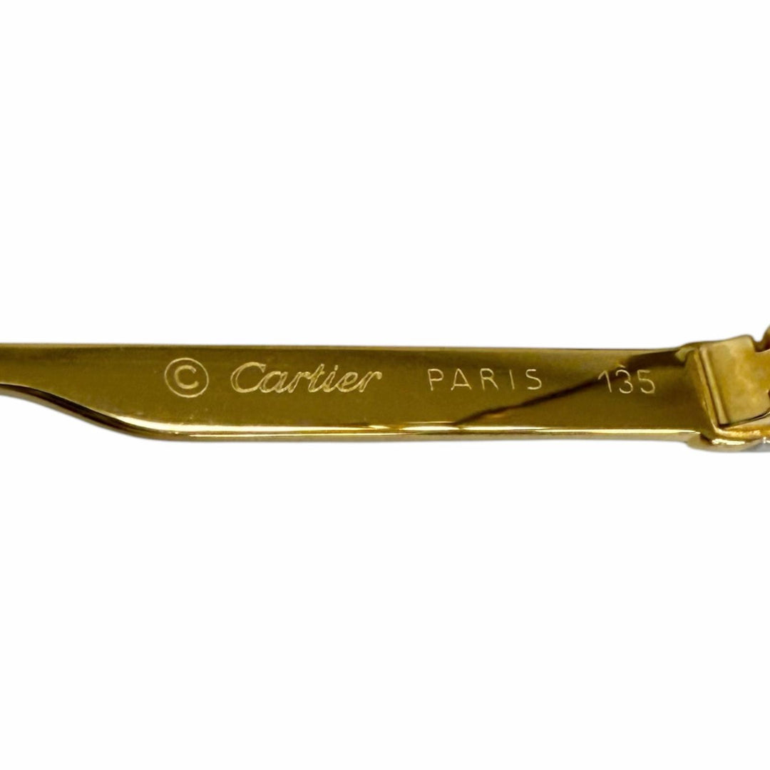 Very Good Cartier sunglasses Trinity Half-Rim Double Bridge gold