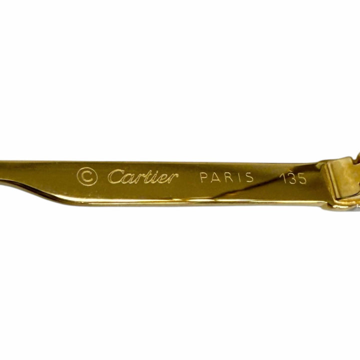 Very Good Cartier sunglasses Trinity Half-Rim Double Bridge gold