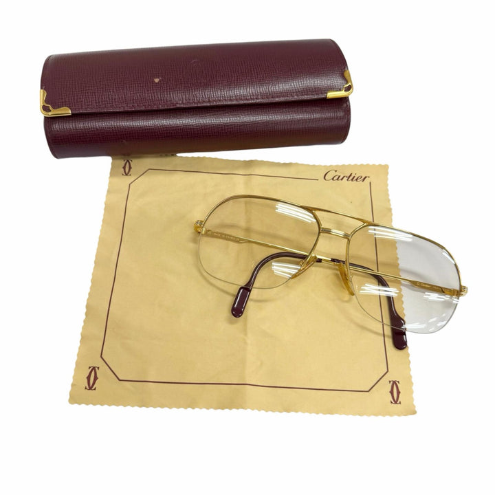 Very Good Cartier sunglasses Trinity Half-Rim Double Bridge gold