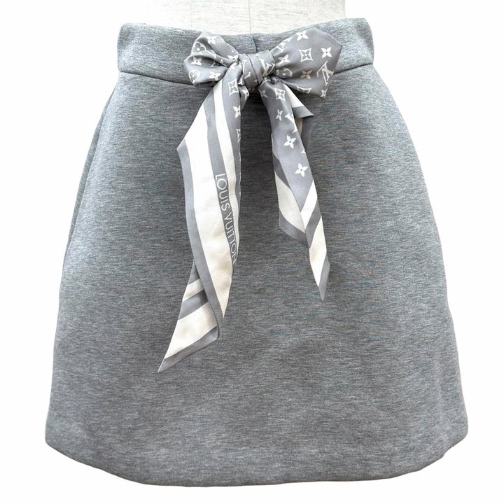 Pristine LOUIS VUITTON Mini skirt Monogram scarf, double-faced jersey Rayon S
