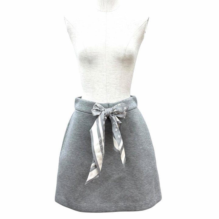 Pristine LOUIS VUITTON Mini skirt Monogram scarf, double-faced jersey Rayon S