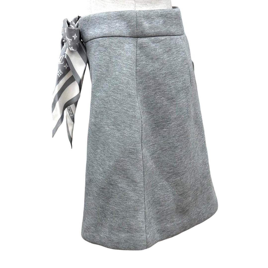 Pristine LOUIS VUITTON Mini skirt Monogram scarf, double-faced jersey Rayon S