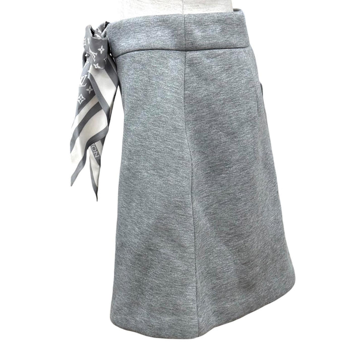 Pristine LOUIS VUITTON Mini skirt Monogram scarf, double-faced jersey Rayon S