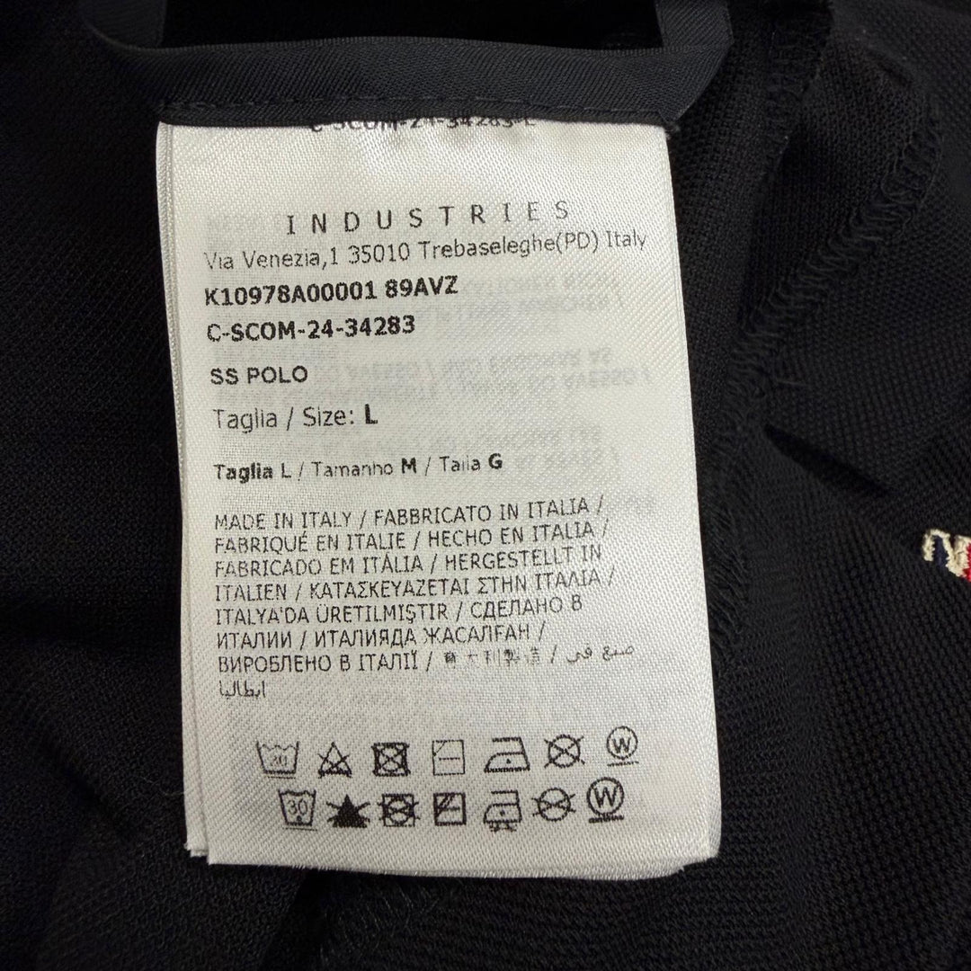 Pristine MONCLER GRENOBLE Short sleeve polo shirt Logo patch black