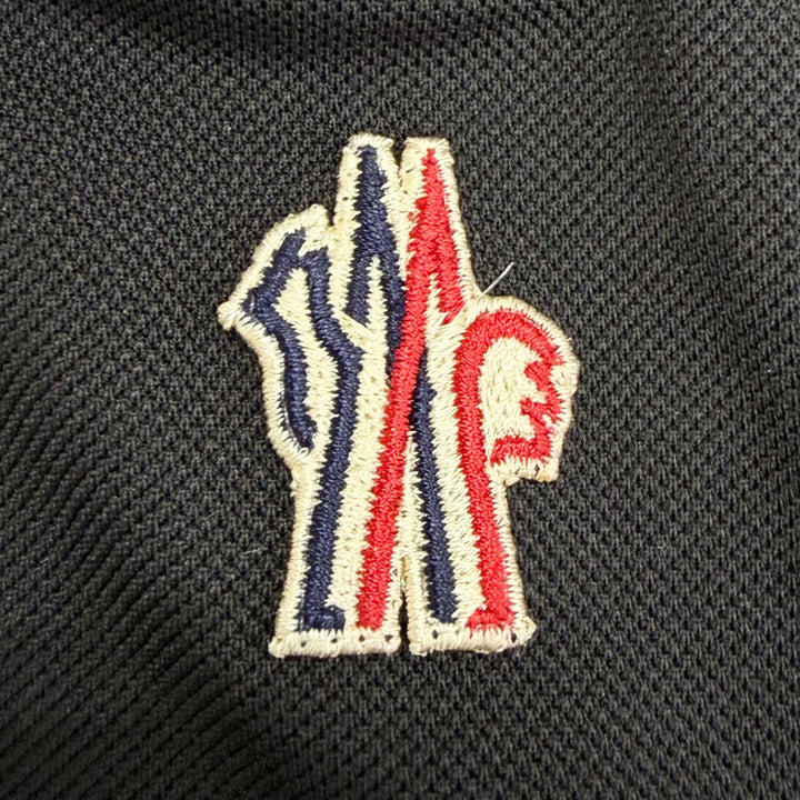 Pristine MONCLER GRENOBLE Short sleeve polo shirt Logo patch black