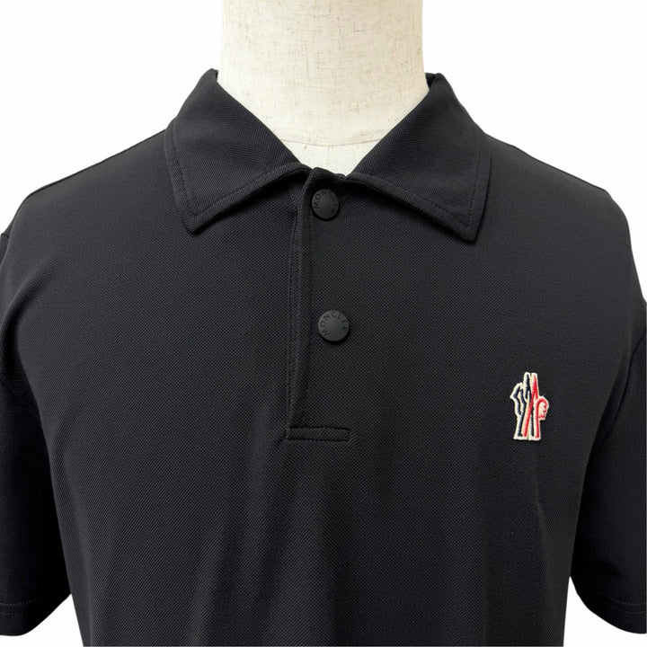 Pristine MONCLER GRENOBLE Short sleeve polo shirt Logo patch black