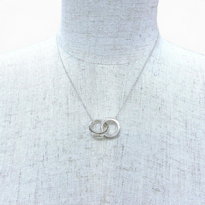 Great TIFFANY&Co. Necklace 1837 Interlocking Circle Necklace Silver 925 Women