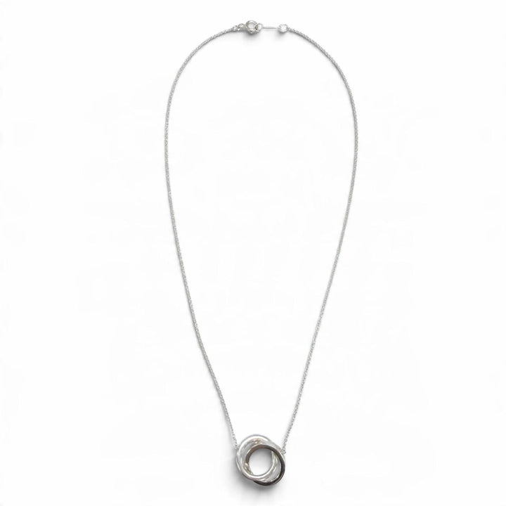 Great TIFFANY&Co. Necklace 1837 Interlocking Circle Necklace Silver 925 Women