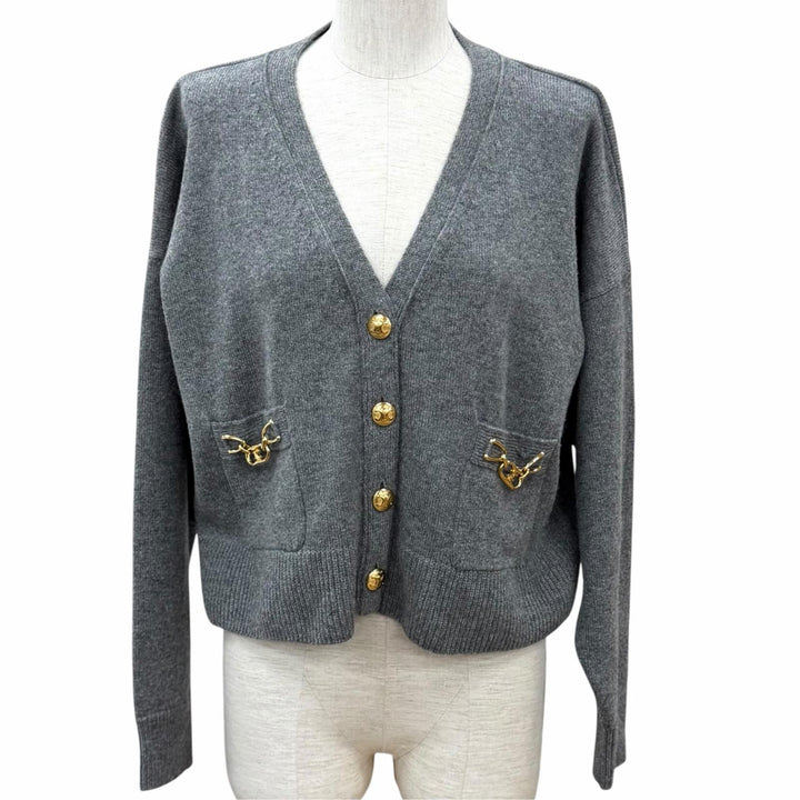 Excellent CELINE cardigan Triomphe Gourmet Cropped cashmere XS 2A87T317V