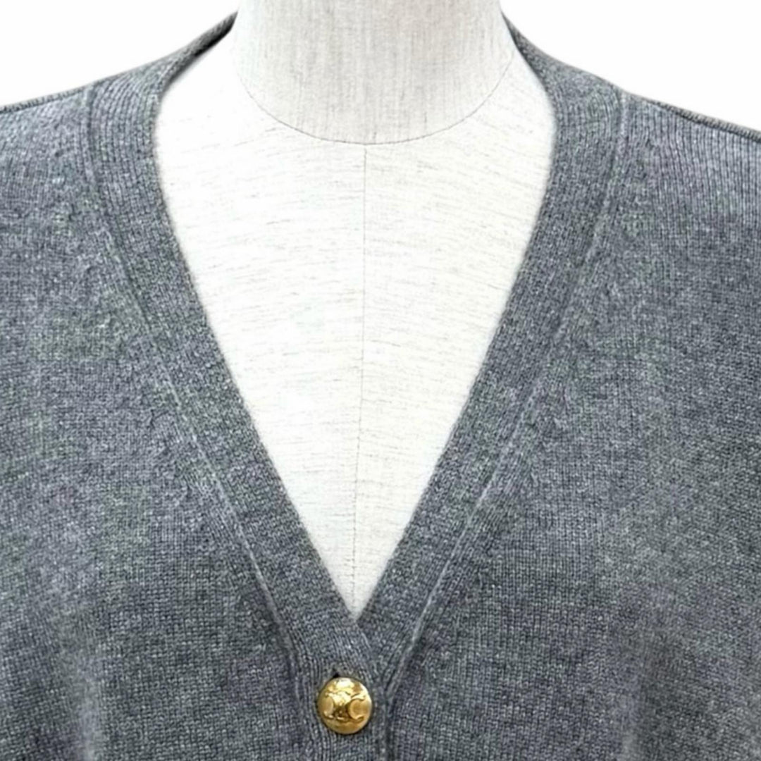 Excellent CELINE cardigan Triomphe Gourmet Cropped cashmere XS 2A87T317V