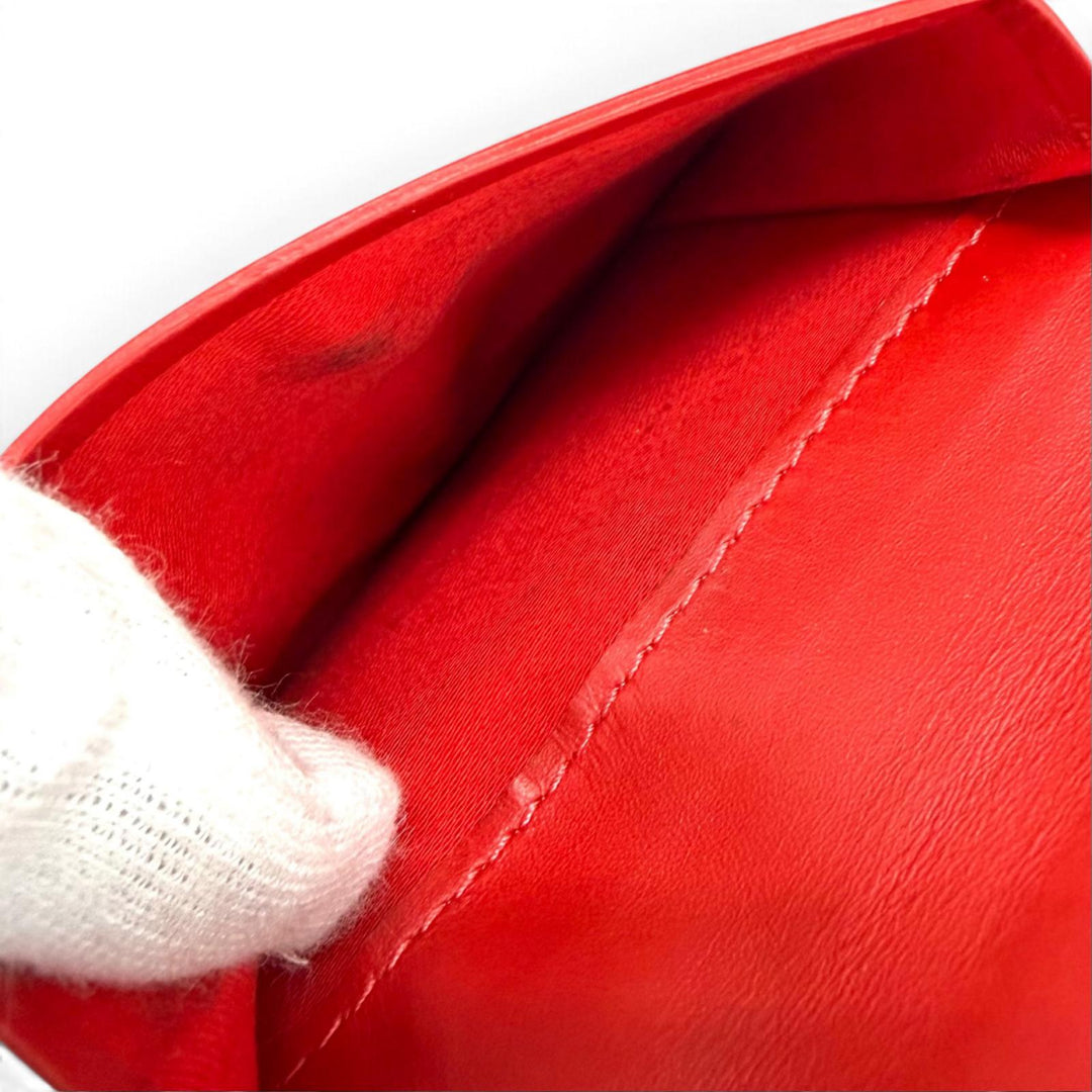 Very Good Christian Louboutin Bifold Wallet PAROS SNEAKERS SOLE leather 1215069