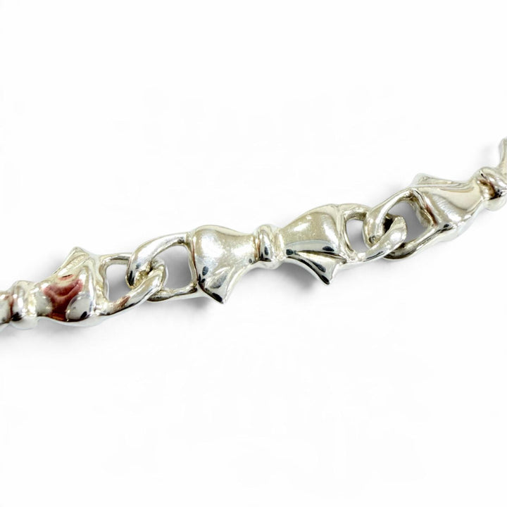 Excellent TIFFANY&Co. bracelet Puff ribbon Silver 925 Women