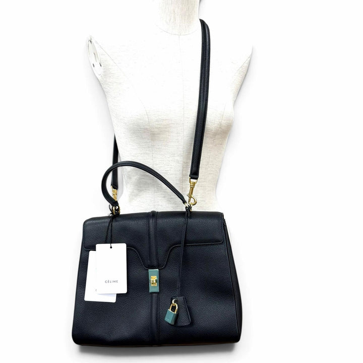 Excellent CELINE Classic 16 (Seize) Bag Medium Grained calfskin 2-way bag