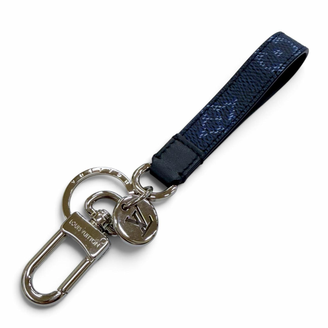 Excellent LOUIS VUITTON LV Slim Dragonne Keychain & Bag Charm Océan M03352