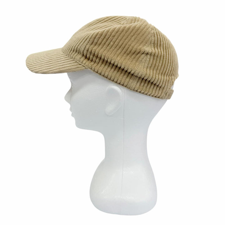 Excellent CELINE C Logo Corduroy Baseball Cap Hat beige cotton Women S 2AUA2214T