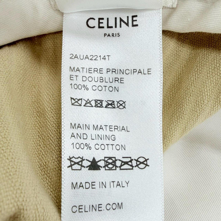 Excellent CELINE C Logo Corduroy Baseball Cap Hat beige cotton Women S 2AUA2214T