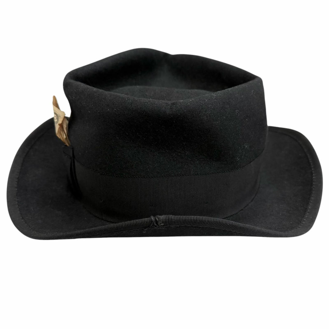 Excellent BONA CAPELLO hat Vintage-style custom felt fedora hat black felt mens