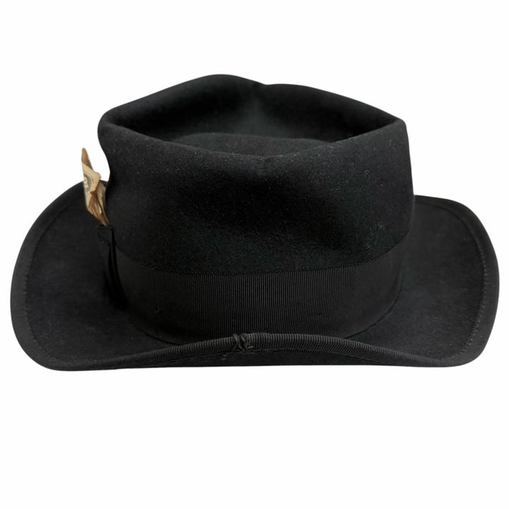 Excellent BONA CAPELLO hat Vintage-style custom felt fedora hat black felt mens