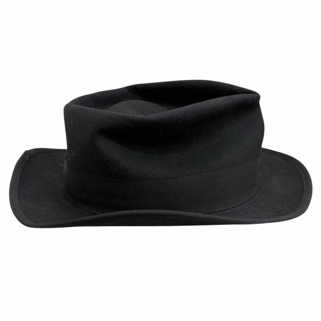 Excellent BONA CAPELLO hat Vintage-style custom felt fedora hat black felt mens