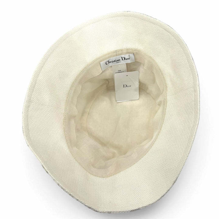 Pristine Christian Dior Toile de Jouy Embroidery Bucket Hat 57 41DTM923X131