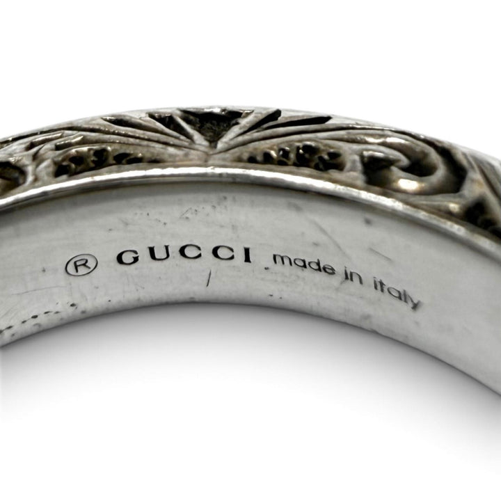 Great GUCCI Ring ring Arabesque Double G Ring Key Motif Silver AG925 627760