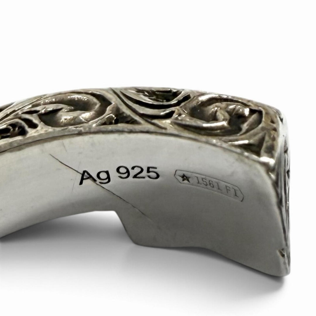 Great GUCCI Ring ring Arabesque Double G Ring Key Motif Silver AG925 627760