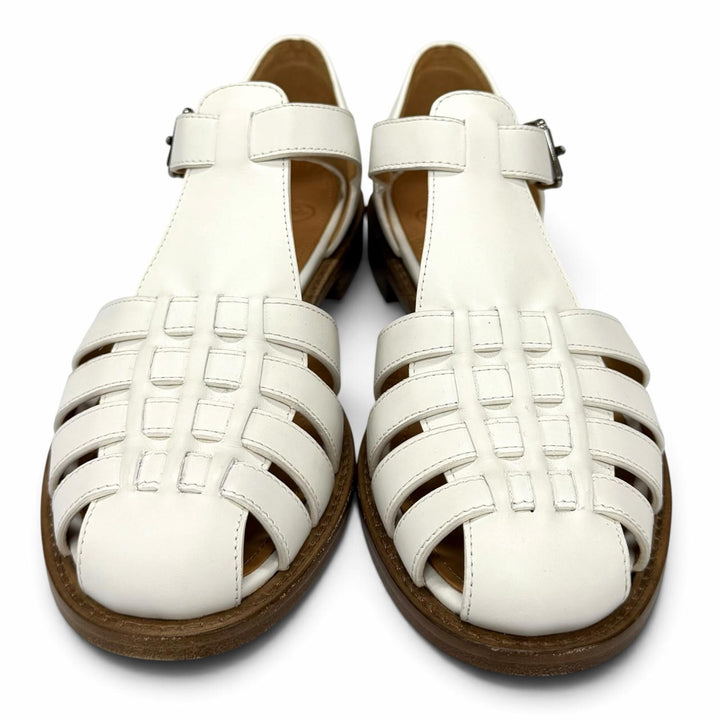 Excellent CHURCH'S Sandals KELSEY Gurka sandals white leather Women 38.5 DX0001