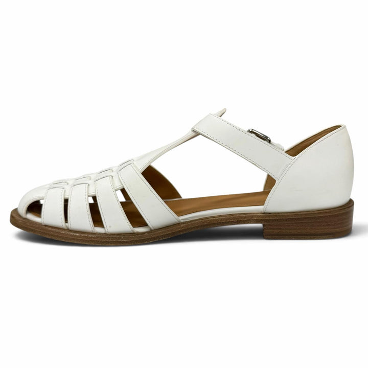 Excellent CHURCH'S Sandals KELSEY Gurka sandals white leather Women 38.5 DX0001