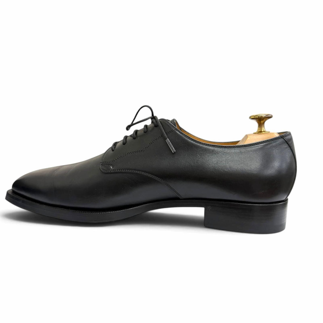 Excellent GUCCI Dress shoes Double G Plain Toe black leather mens 9.5 643621