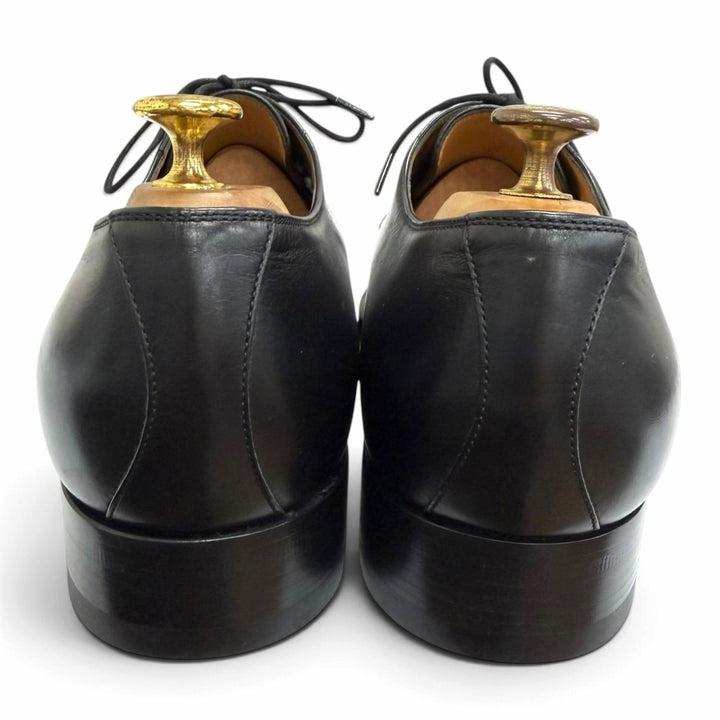 Excellent GUCCI Dress shoes Double G Plain Toe black leather mens 9.5 643621