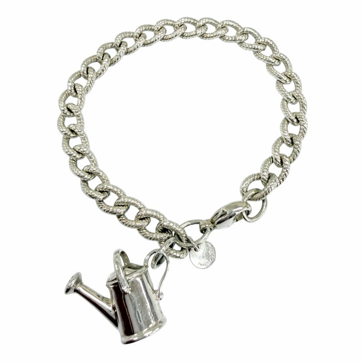 Great TIFFANY&Co. bracelet Watering Can Charm Twisted Rope Silver 925 Women