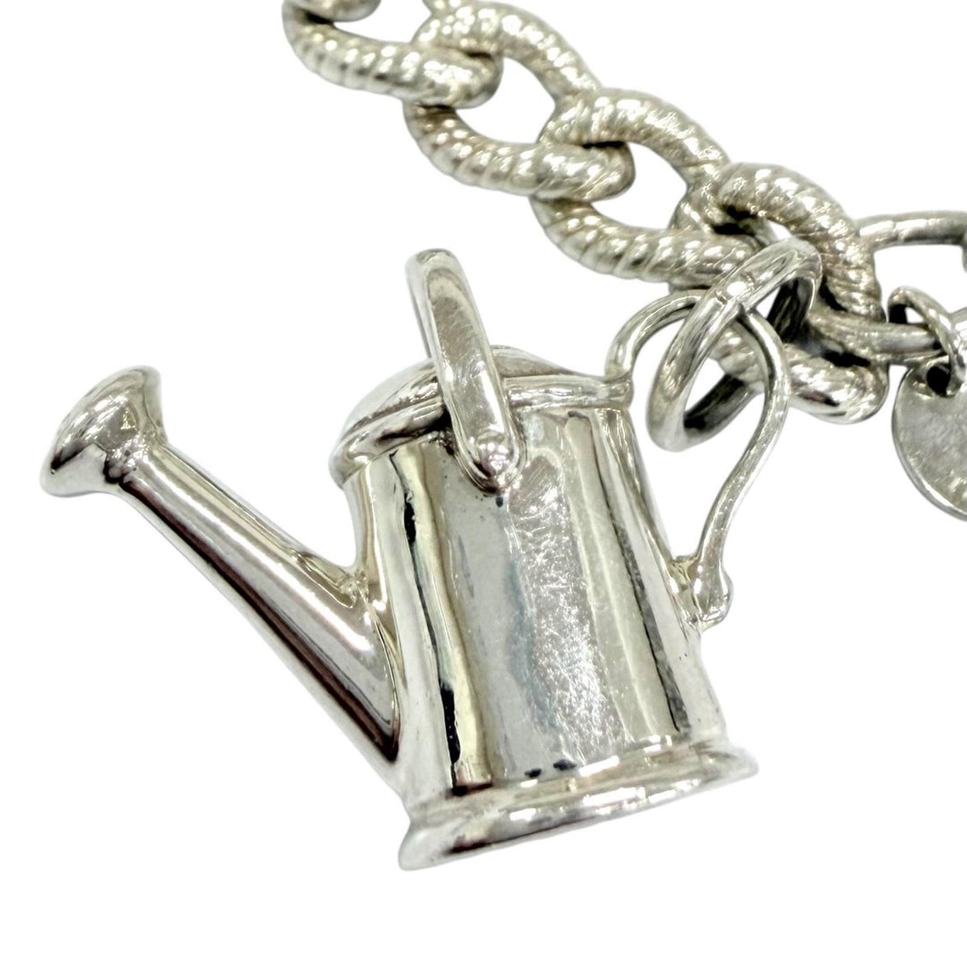 Great TIFFANY&Co. bracelet Watering Can Charm Twisted Rope Silver 925 Women