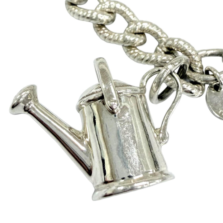 Great TIFFANY&Co. bracelet Watering Can Charm Twisted Rope Silver 925 Women