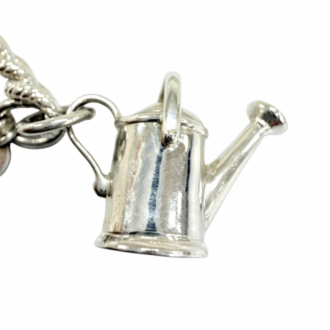 Great TIFFANY&Co. bracelet Watering Can Charm Twisted Rope Silver 925 Women