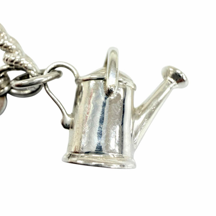 Great TIFFANY&Co. bracelet Watering Can Charm Twisted Rope Silver 925 Women