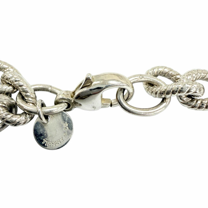 Great TIFFANY&Co. bracelet Watering Can Charm Twisted Rope Silver 925 Women