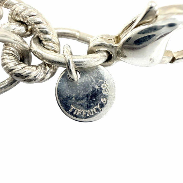 Great TIFFANY&Co. bracelet Watering Can Charm Twisted Rope Silver 925 Women