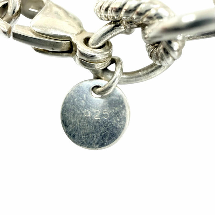 Great TIFFANY&Co. bracelet Watering Can Charm Twisted Rope Silver 925 Women