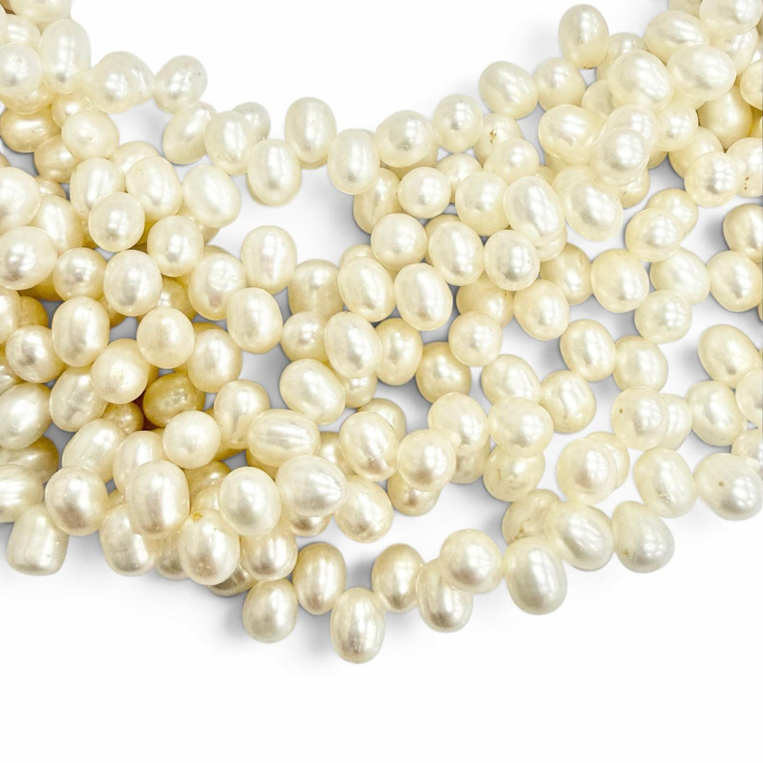 Great TIFFANY&Co. Necklace Torsade 8 stations white Freshwater pearl Women