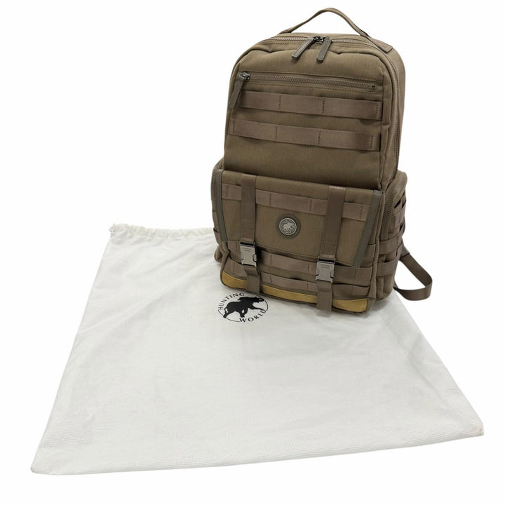 Excellent HUNTING WORLD Backpack Daypack Backpack khaki canvas mens
